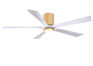 Irene-5HLK Series 60 Inch 5 blade paddle fan. Multiple Finish Options to choose from. Light Maple / Matte White