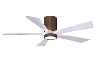 Irene-5HLK Series 52 Inch 5 blade paddle fan. Multiple Finish Options to choose from. Walnut Tone / Matte White Finish