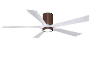 Irene-5HLK Series 60 Inch 5 blade paddle fan. Multiple Finish Options to choose from. Walnut / Matte White