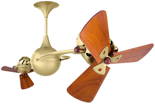 Italo Ventania 62 Inch Wood 360° dual headed rotational ceiling fan. Multiple Finish Options to choose from.