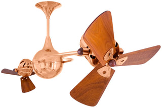 Italo Ventania 62 Inch Wood 360° dual headed rotational ceiling fan. Multiple Finish Options to choose from.