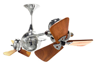 Italo Ventania 62 Inch Wood 360° dual headed rotational ceiling fan. Multiple Finish Options to choose from.