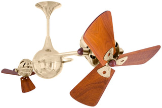 Italo Ventania 62 Inch Wood 360° dual headed rotational ceiling fan. Multiple Finish Options to choose from.