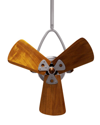 Jarold Direcional ceiling fan. Multiple Finish Options to choose from. Brushed Nickel / Mahogany Finish / 16 Inch