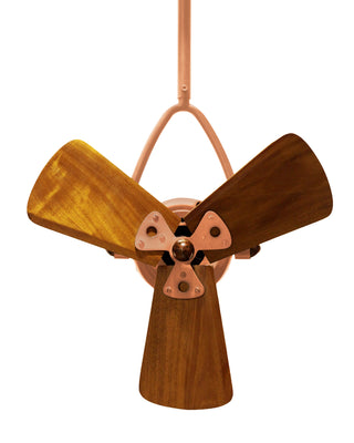 Jarold Direcional ceiling fan. Multiple Finish Options to choose from. Brushed Copper / Mahogany Finish / 16 Inch