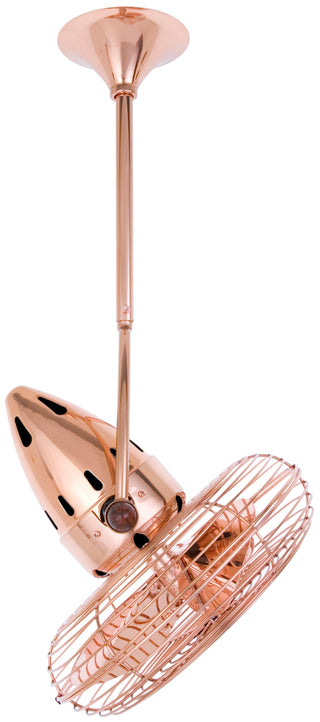 Jarold Direcional ceiling fan. Multiple Finish Options to choose from. Polished Copper / Polished Copper Finish / 13 Inch