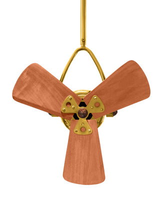 Jarold Direcional ceiling fan. Multiple Finish Options to choose from. Ouro / Mahogany Finish / 16 Inch