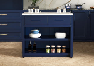 42 inch Kitchen Island in Blue