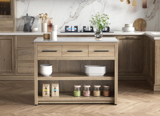 48 inch Kitchen Island in Natural Oak