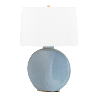 Kimball Table Lamp with Aged Brass/gray Finish