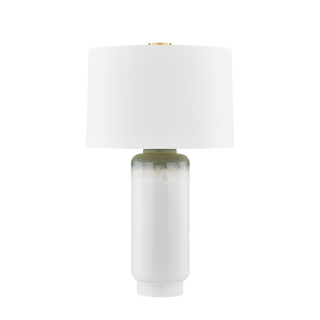 STAFFORD TABLE LAMP with AGED BRASS/CERAMIC MEADOW OMBRE Finish