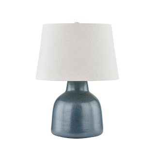 RIDGEFIELD TABLE LAMP with AGED BRASS/CERAMIC TEXTURED NAVY Finish