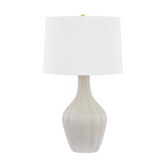 GLENDORA Table Lamp with Aged Brass/Ceramic Misty Morning Finish