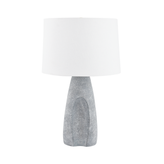 HACKENSACK Table Lamp with Aged Brass/Ceramic Stonewash Finish