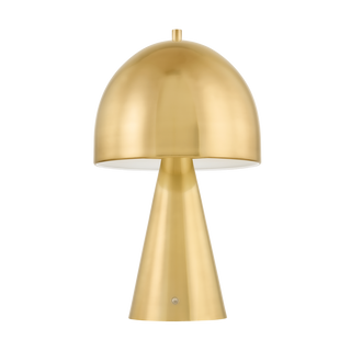 HOPKINTON Rechargeable Table Lamp with Aged Brass Finish
