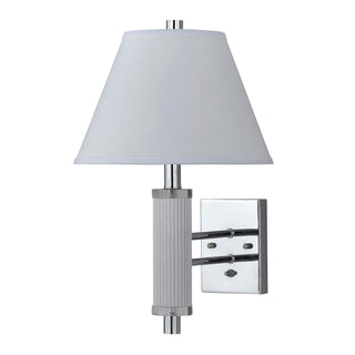 19" Tall Metal Wall Lamp in Chrome