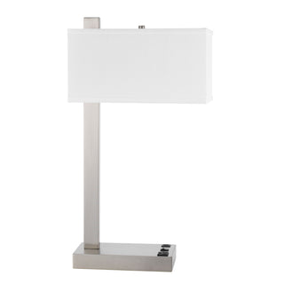 Drancy Metal Desk Lamp With Power Outlet And USB Charging Port