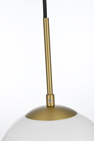Baxter 36 Inch Pendant Frosted White Shade in Satin Gold