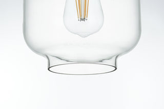 Collier 7.5 Inch Flush Mount Clear Shade in Satin Gold