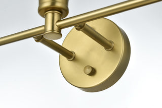 Gene 5 Light Satin Gold and Frosted White Glass Wall Sconce