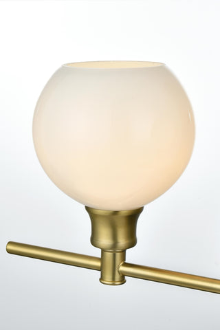 Collier 5 Light Satin Gold and Frosted White Glass Wall Sconce