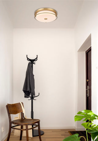 Kolson 16 inch LED Flush Mount in Satin Gold