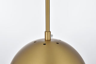 Eclipse 8 Inch Pendant Frosted White Shade in Satin Gold