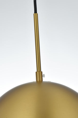 Eclipse 10 Inch Pendant Frosted White Shade in Satin Gold