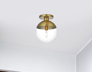 Eclipse 12 Inch Flush Mount Clear Shade in Chrome