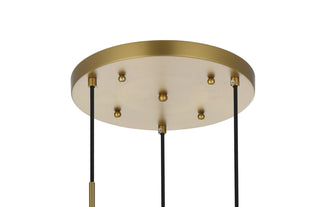 Eclipse 18 Inch Pendant Frosted White Shade in Satin Gold