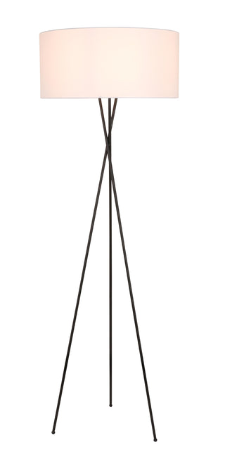 Cason 1 light Black and White shade Floor lamp