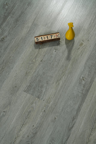 Luxury Vinyl Flooring 7 x 48 x 5.5mm 12 mil in Ash Grey