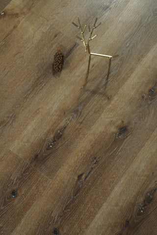 Luxury Vinyl Flooring 7 x 48 x 7mm 20 mil in Hickory Oak