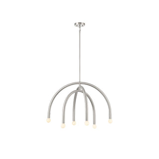 6-Light Chandelier in Brushed Nickel Brushed Nickel