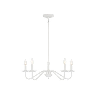 5-Light Chandelier in Bisque White Bisque White