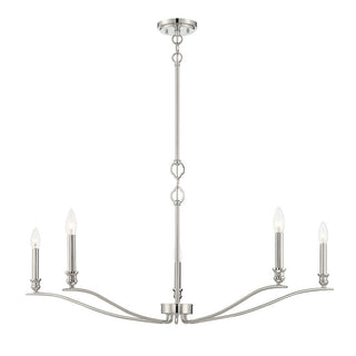 5-Light Chandelier in Polished Nickel Polished Nickel