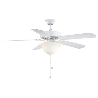 52" 2-Light Ceiling Fan in White White