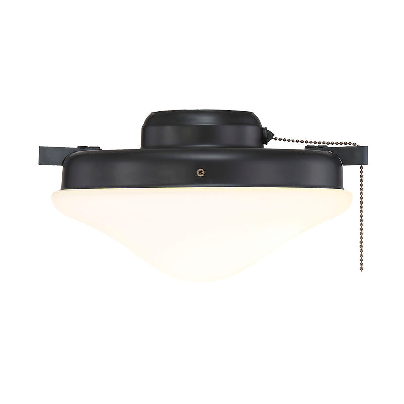 2-Light Fan Light Kit in Matte Black Matte Black