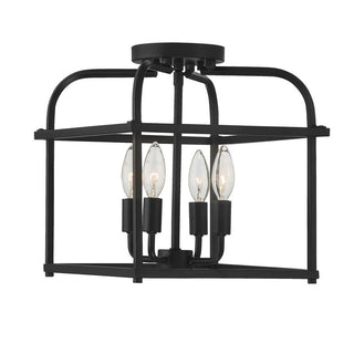 4-Light Ceiling Light in Matte Black Matte Black