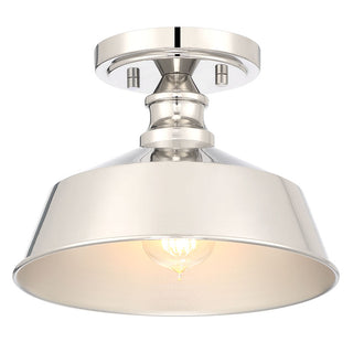 1-Light Ceiling Light in Polished Nickel Polished Nickel