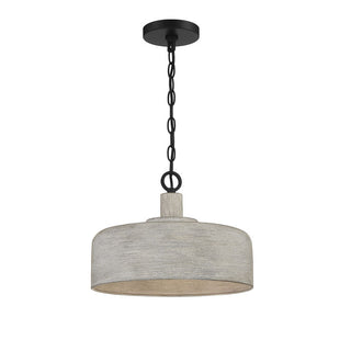 1-Light Pendant in Weathered Gray with Black Weathered Gray with Black