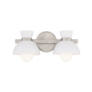 2-Light Bathroom Vanity Light in Brushed Nickel Brushed Nickel