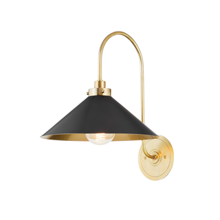 CLIVEDON Wall Sconce with AGED BRASS/DISTRESSED BRONZE Finish