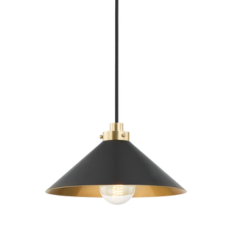 CLIVEDON Pendant with AGED BRASS/DISTRESSED BRONZE Finish