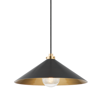 CLIVEDON Pendant with AGED BRASS/DISTRESSED BRONZE Finish