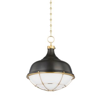 HOLKHAM Pendant with AGED BRASS/DISTRESSED BRONZE Finish