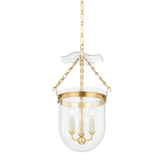 ROUSHAM Lantern with Aged Brass Finish
