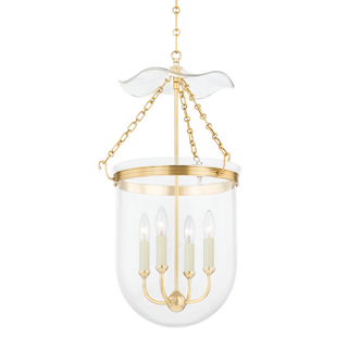 ROUSHAM Lantern with Aged Brass Finish