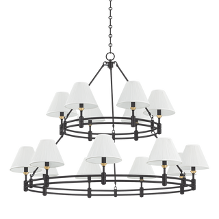 Howard Chandelier with AGED BRASS/DISTRESSED BRONZE Finish