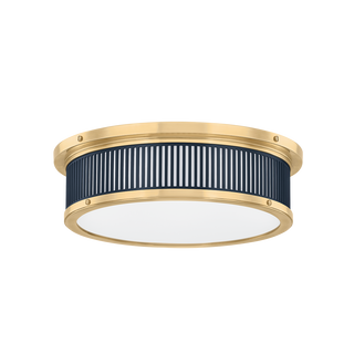 Ashdown Flush Mount with AGED BRASS/DISTRESSED BRONZE Finish